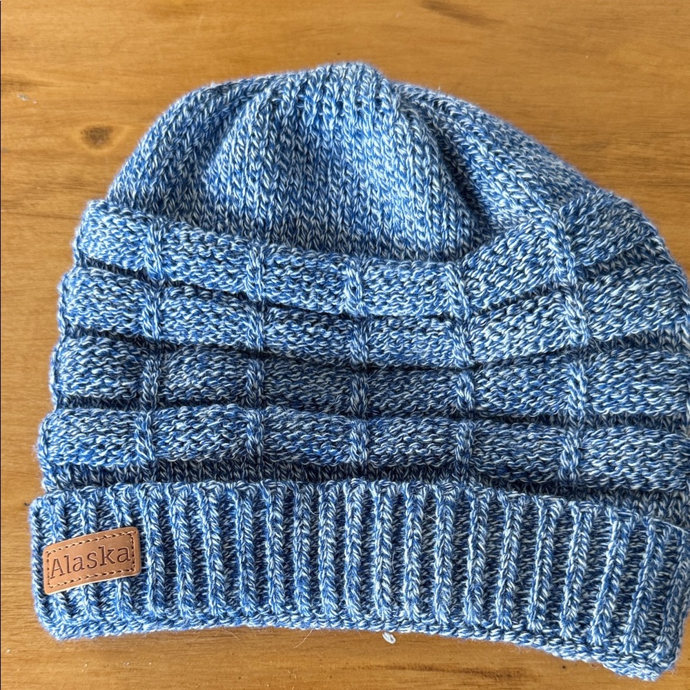Blue Knit Beanie